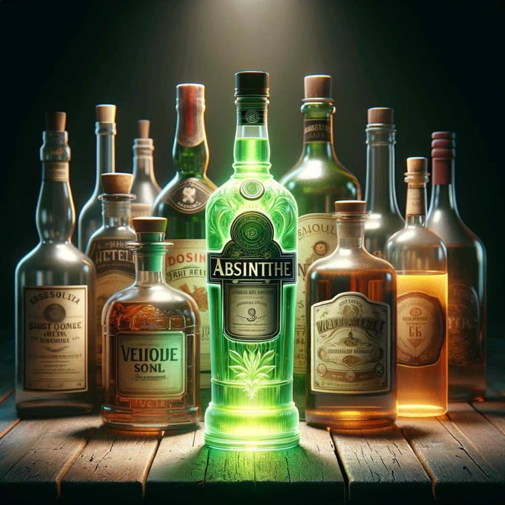 Absinth und andere Alkohole
