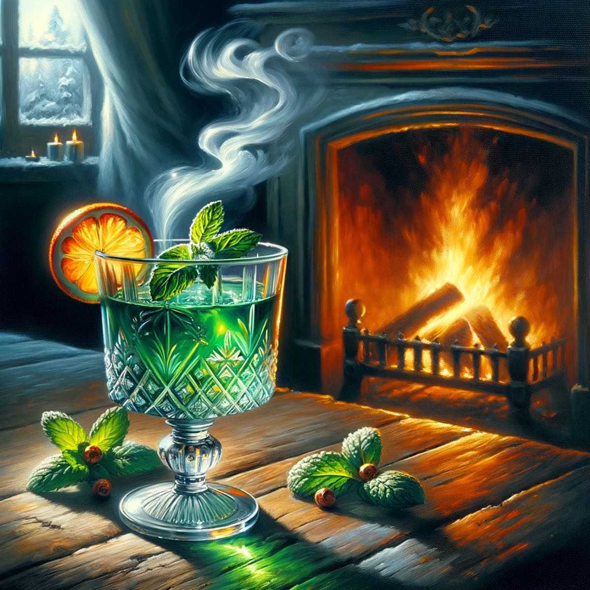 Winterlicher Absinth-Schoko-Glühwein